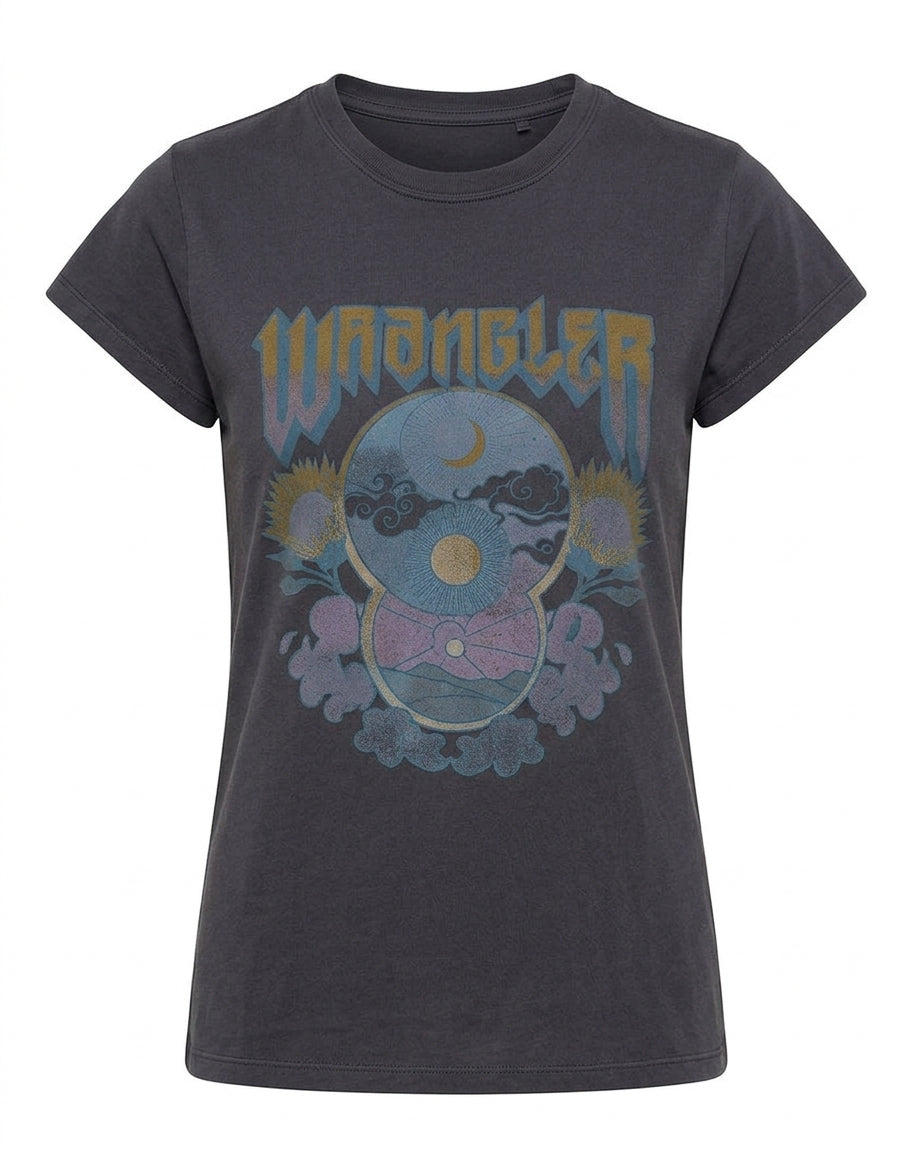 T-shirt Damski Faded Black Bawełniany Krótki Rękaw