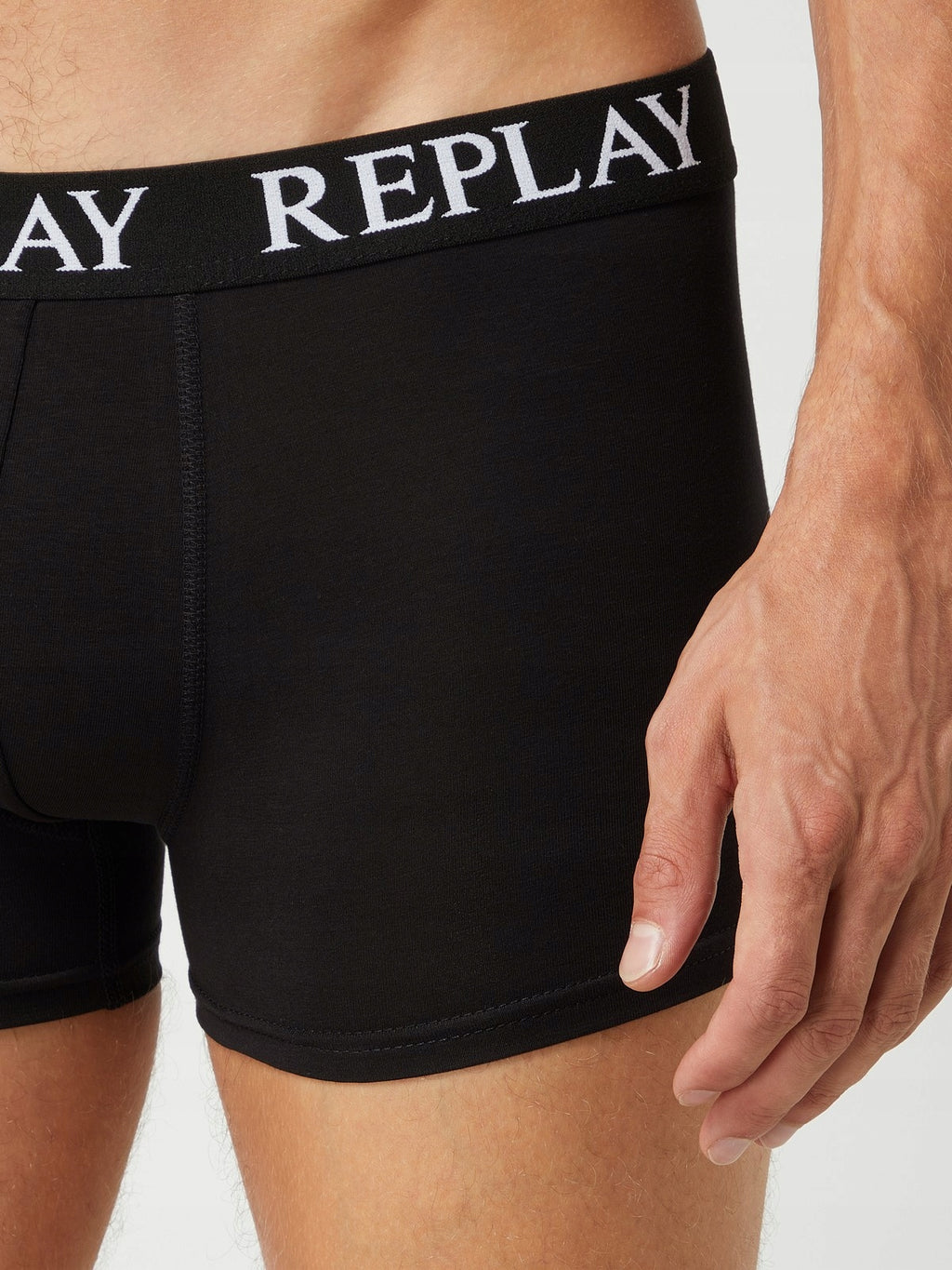 REPLAY Zestaw Bokserek Męskich 3-pack Dopasowane Pasek Logo Skinny Fit