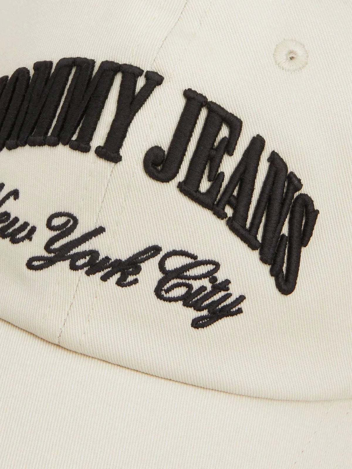 czapka z daszkiem damska Tommy Jeans AW0AW15959 beżowa bawełna