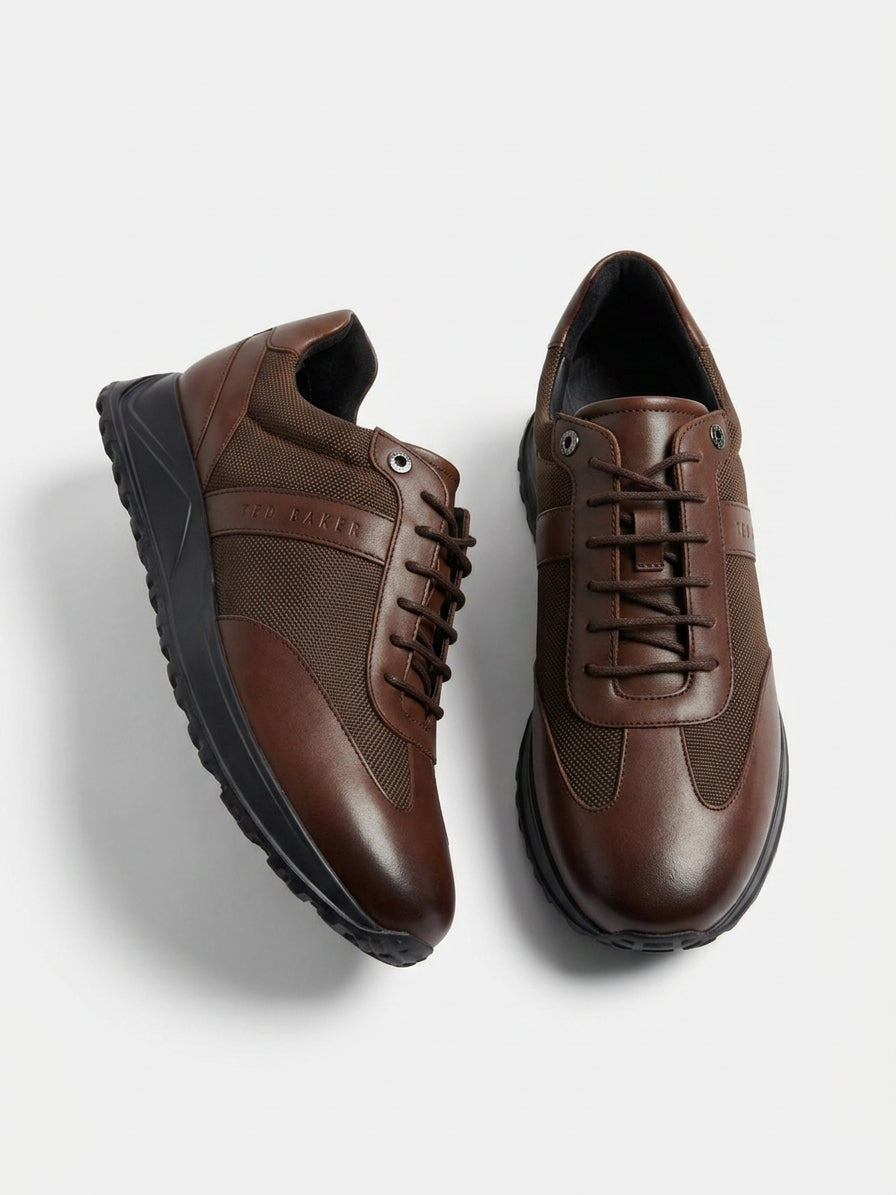 Buty Męskie Ted Baker Skórzane Klasyczne 42 Brąz Półbuty