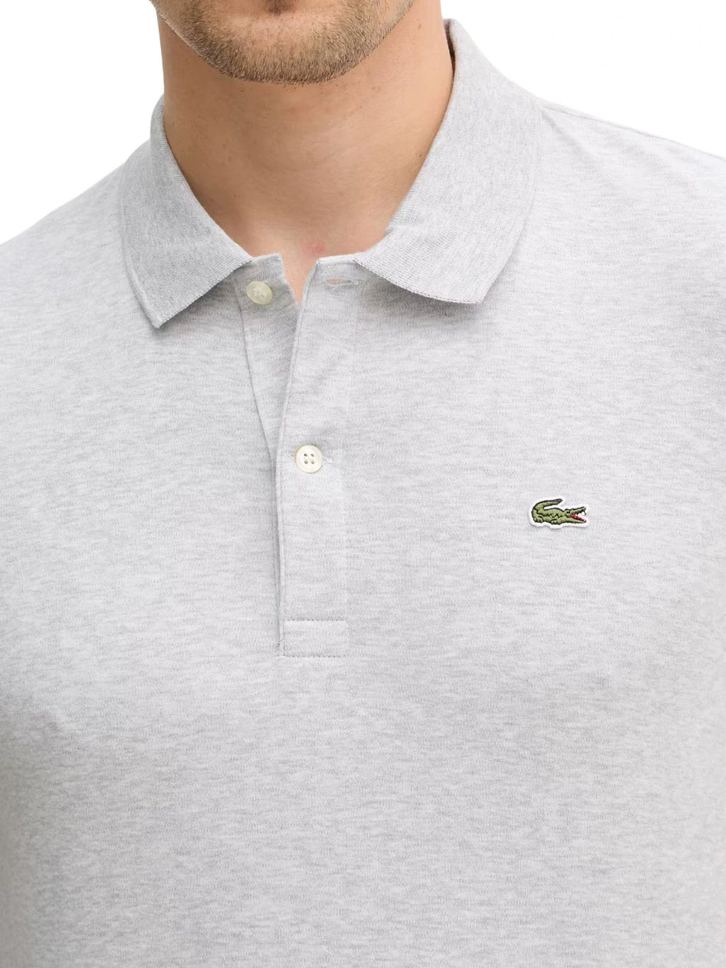 Polo Męskie Lacoste DH2050 Szare Krótki Rękaw Regular Fit