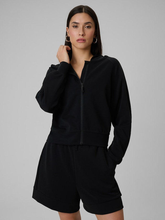 Bluza damska 4F F2178 dresowa modal kremowa regular kaptur