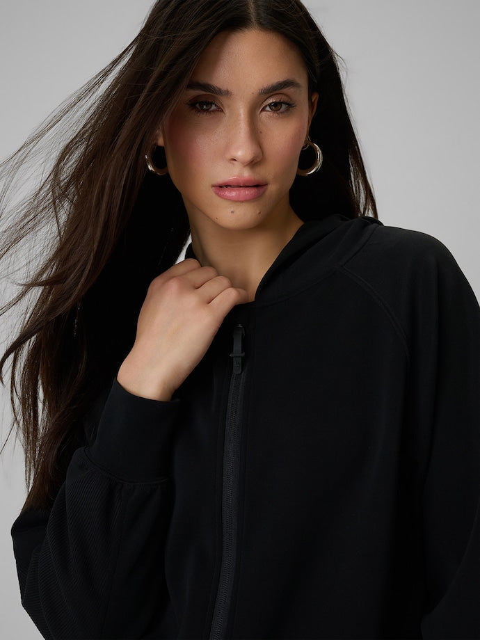 Bluza damska 4F F2178 dresowa modal kremowa regular kaptur