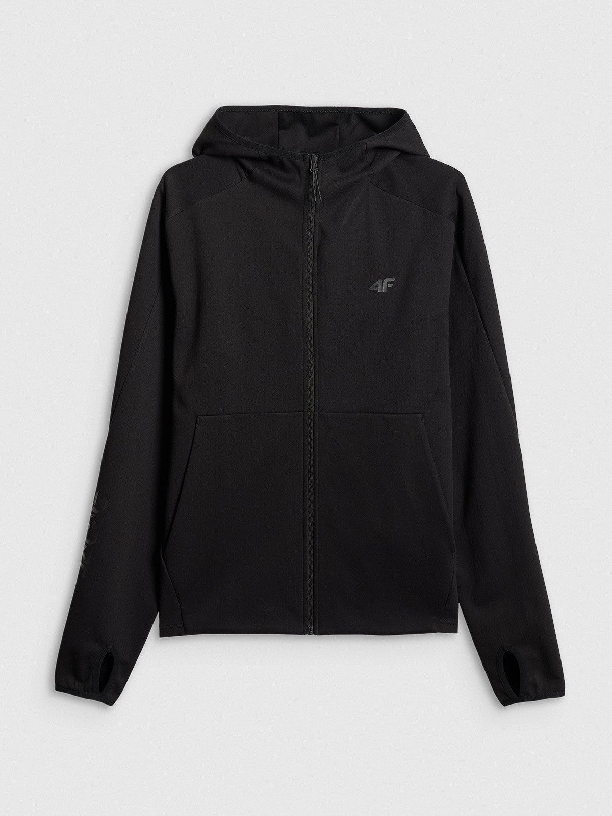 Bluza Męska 4F TSWSM2130 Sportowa Czarna Kaptur Rozpinana