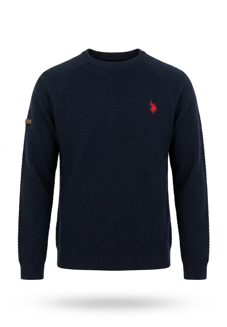 Męska Bluza U.S. Polo Assn. Granatowa Dzianina