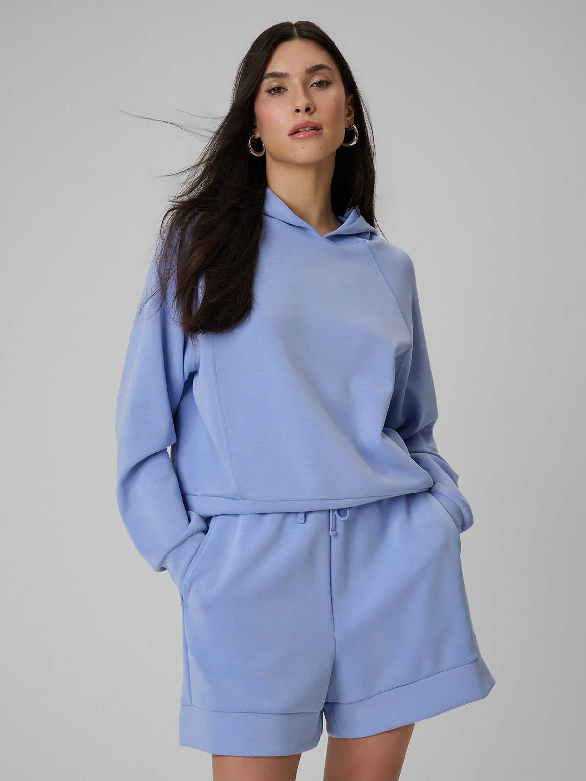Bluza damska 4F F2183 dresowa z kapturem granatowa regular