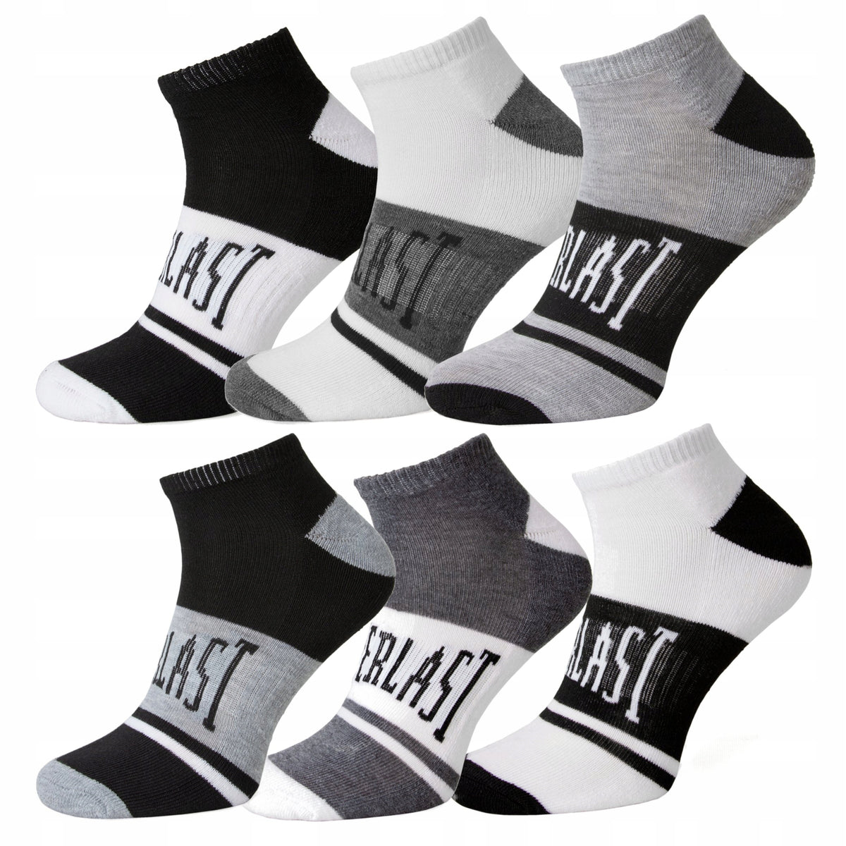Everlast Skarpety Męskie 6-pack Stopki 40-44 Wielokolorowe Niskie