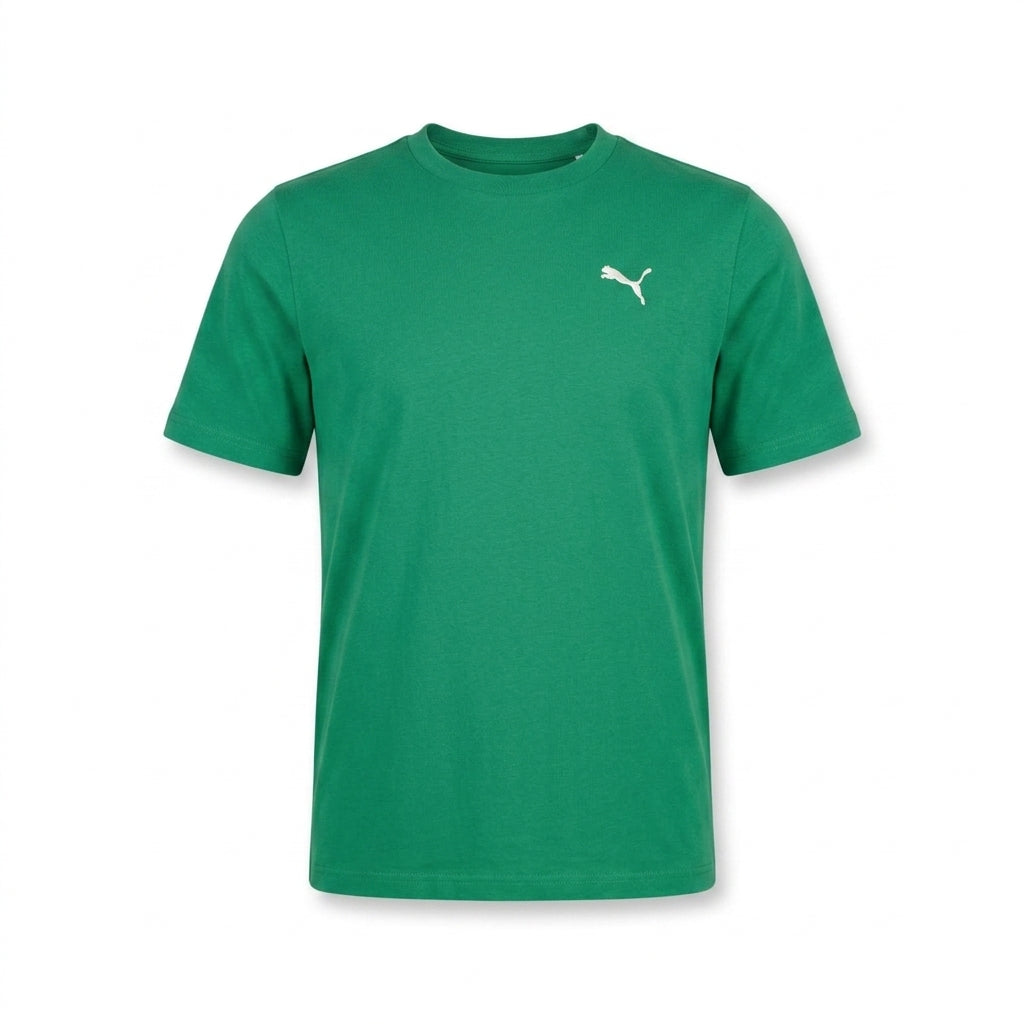 Koszulka Męska Puma Wardrobe ESS Zielona Baweł niana