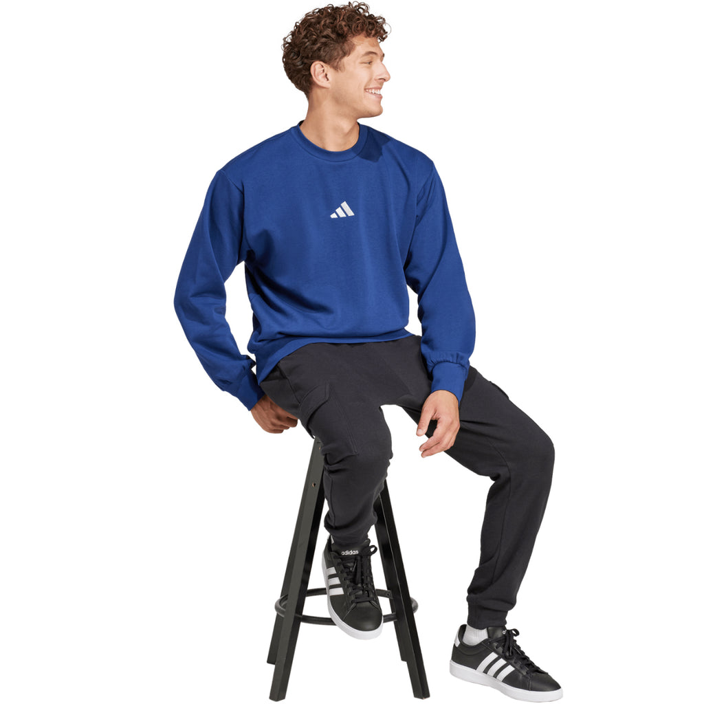 Bluza Męska Adidas Essentials JE3792 Sportowa Niebieska Bawełna