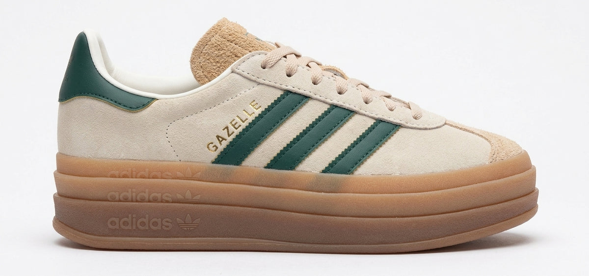 Buty Damskie Adidas Gazelle Bold Kremowe Zielone Beżowe