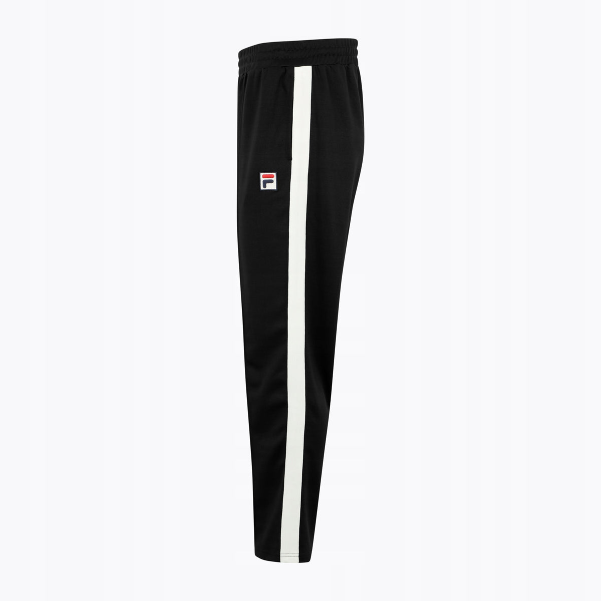 FILA Czarne Spodnie Męskie Prosta Nogawka Naszywka Logo Lampas Lorient r.S