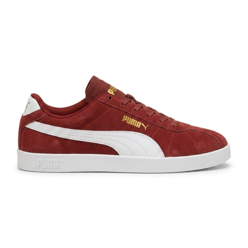 Buty Męskie Puma Club II 39744403 Sportowe Czerwone Zamszowe