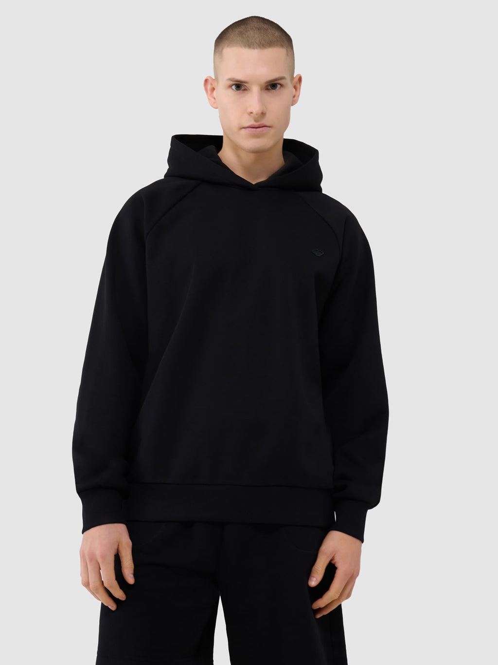 4F Czarna Bluza Sportowa z Kapturem Przez Głowę Oversize Unisex