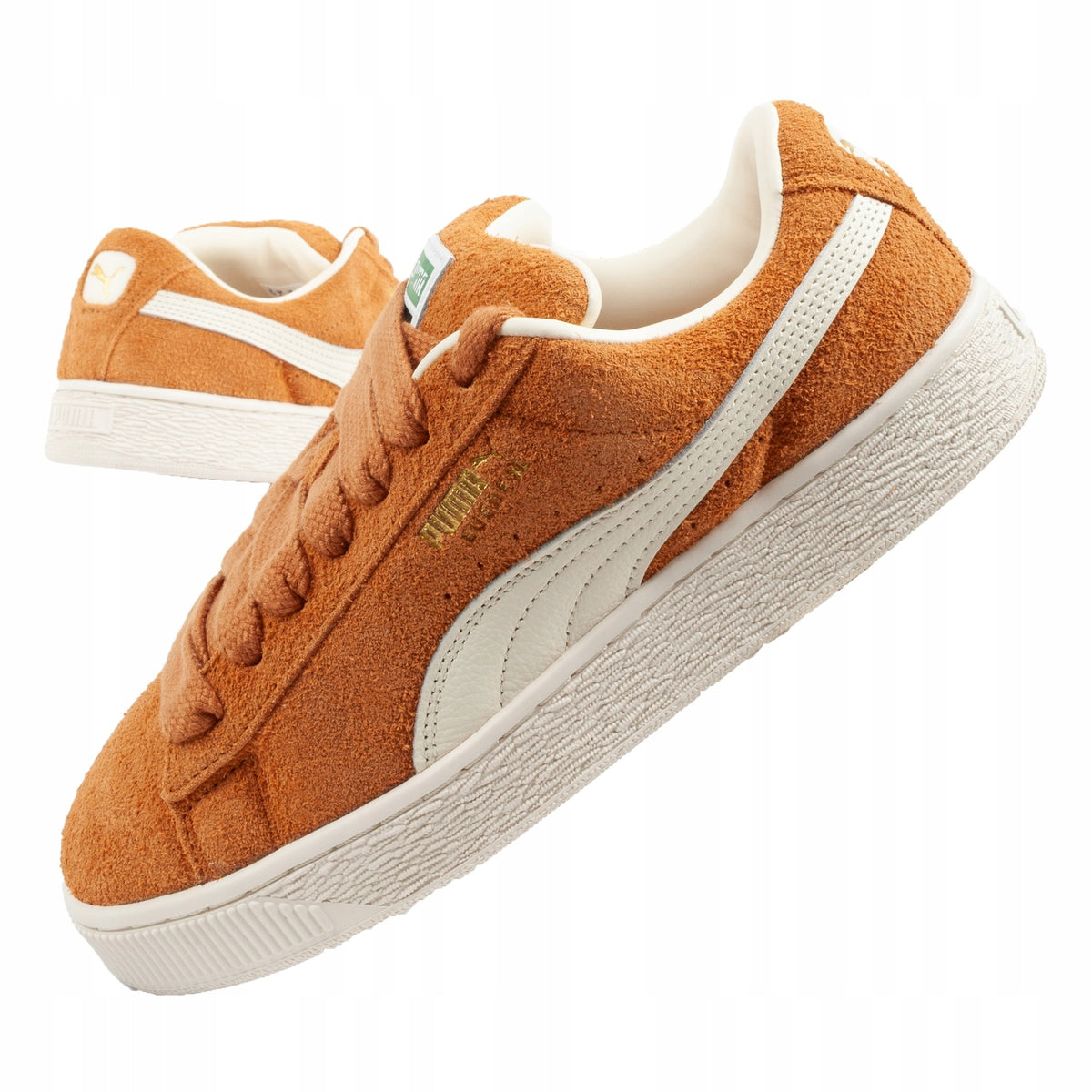 Puma Brązowe Buty Męskie Sportowe Sneakersy Zamszowe Suede XL Hairy r.44