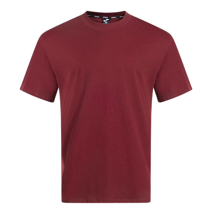 Joma Czerwony T-shirt Męski Bluzka na Krótki Rękaw Gładka Bawłna Casual