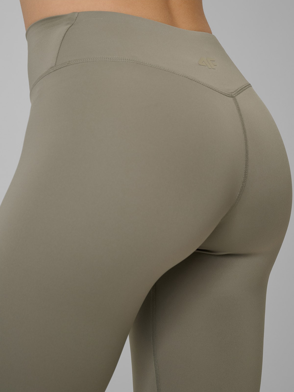 Legginsy Damskie 4F FNK F458 Sportowe Oliwkowe Khaki Szybkoschnące