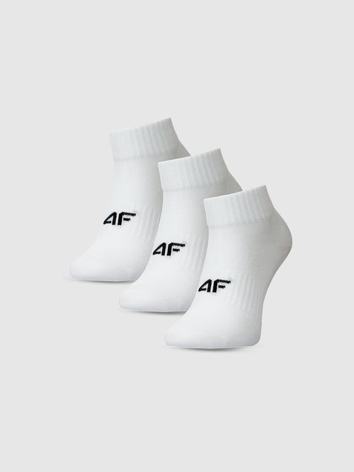 4F Białe Damskie Skarpety do Kostki Stopki Bawełniane Elastyczne 3-pack