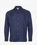 U.S. Polo Assn. Jeansowa Koszula Męska z Kołnierzykiem Casual Logo Haft r.L