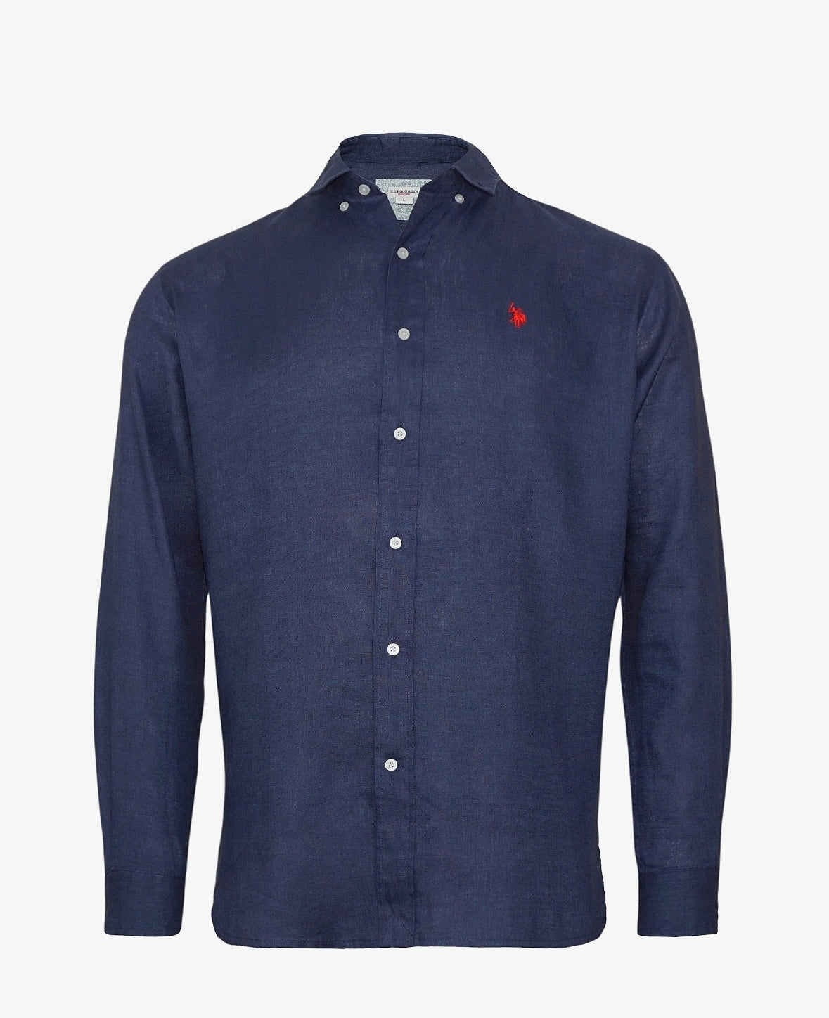 U.S. Polo Assn. Jeansowa Koszula Męska z Kołnierzykiem Casual Logo Haft r.L
