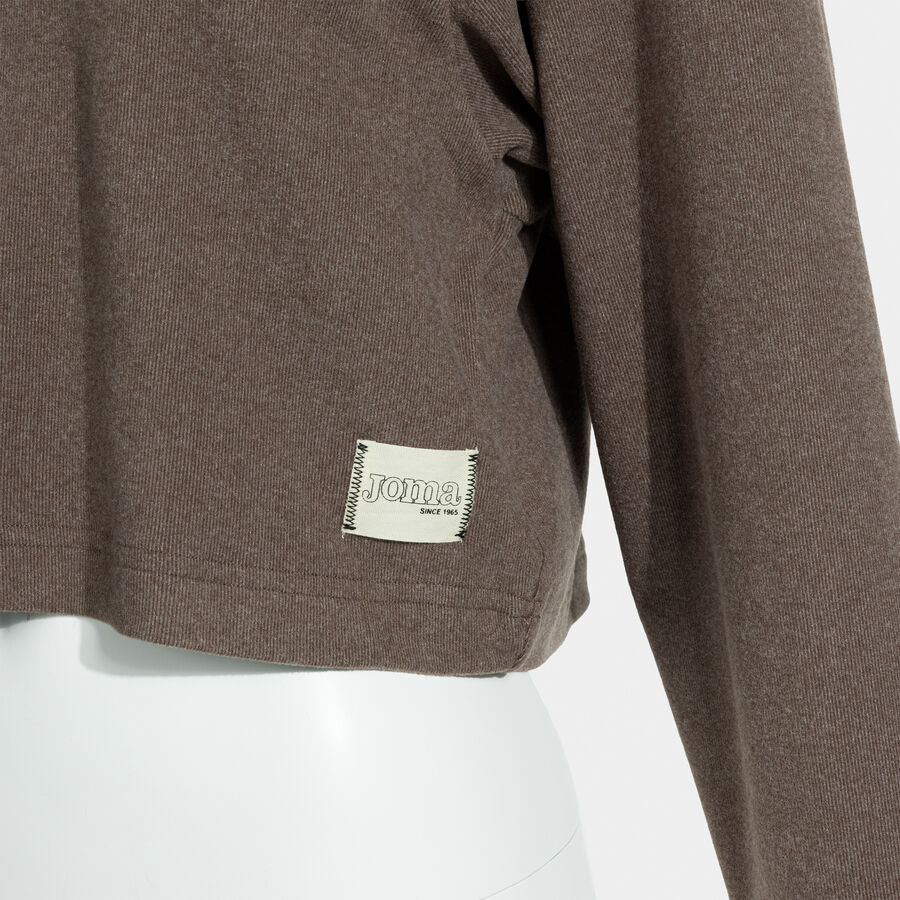 Joma Brązowa Bluzka Damska Longsleeve Top z Długim Rękawem Elastyczna
