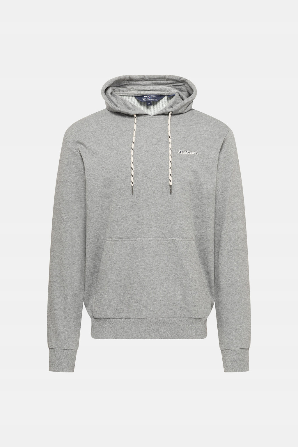Ben Sherman Szara Bluza Męska z Kapturem Przez Głowę 0073172S Steel r. S