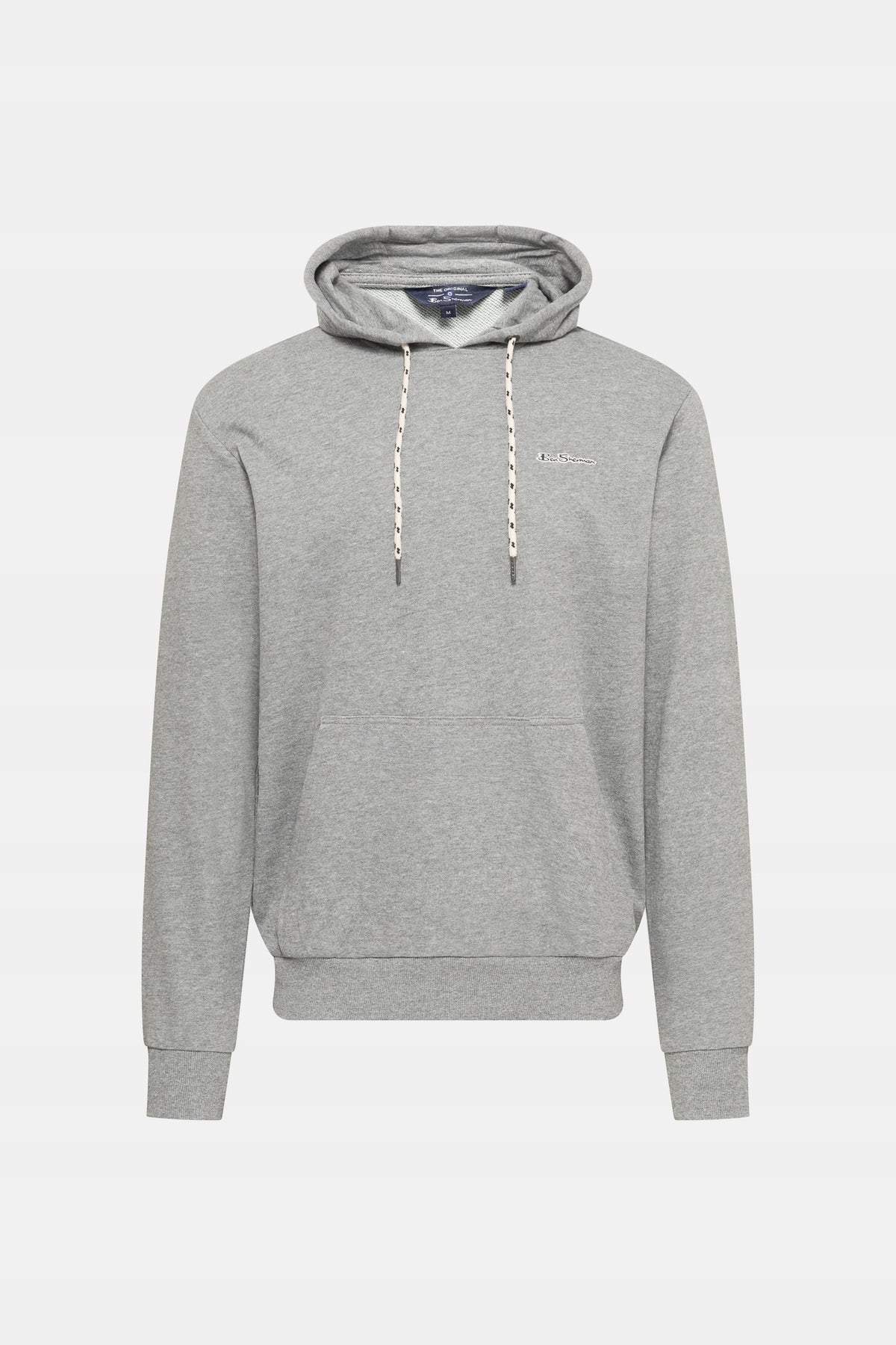 Ben Sherman Szara Bluza Męska z Kapturem Przez Głowę 0073172S Steel r. S