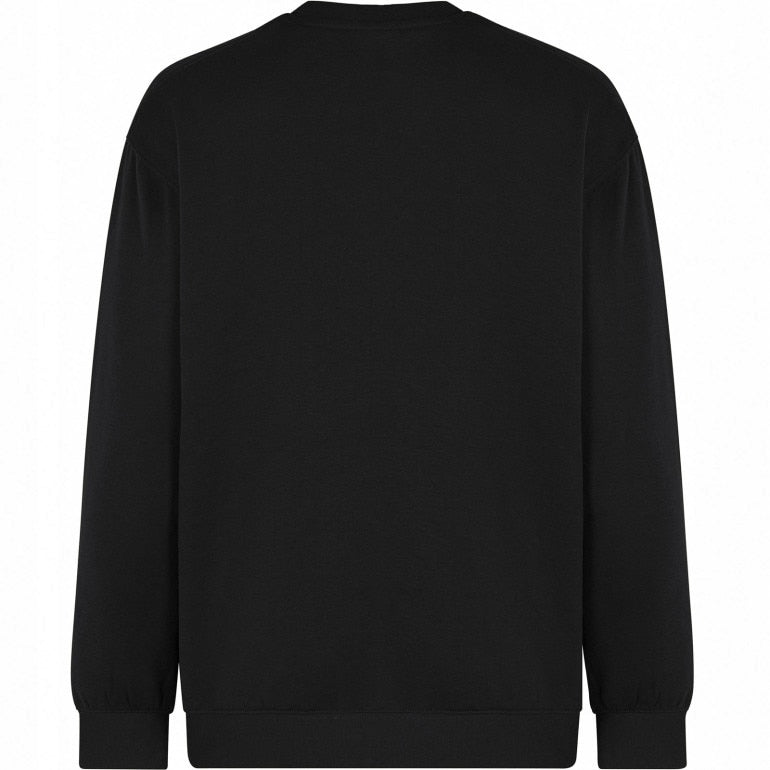 Fila Czarna Bluza Męska Przez Głowę Bez Kaptura Nadruk Logo Oversize r.L