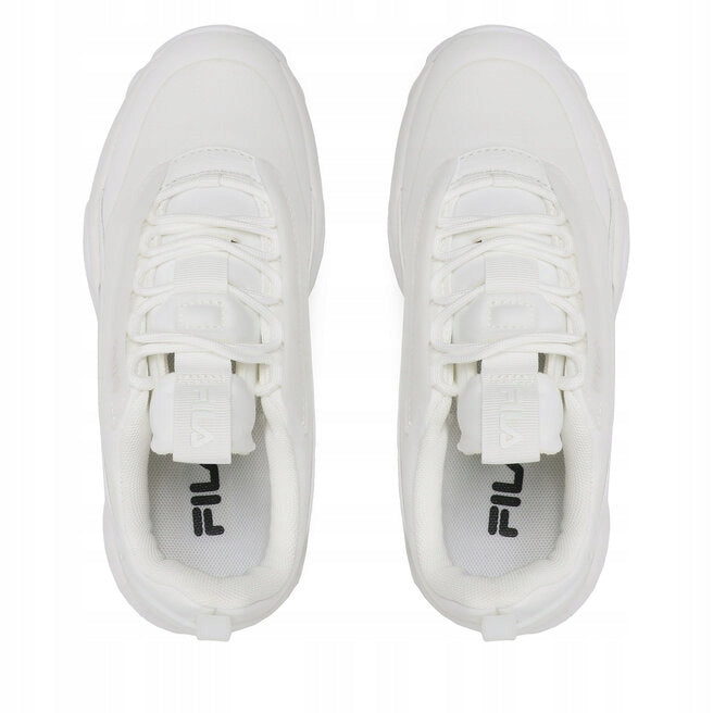 Fila Białe Skórzane Buty Damskie Sportowe Sneakersy Gruba Podeszwa