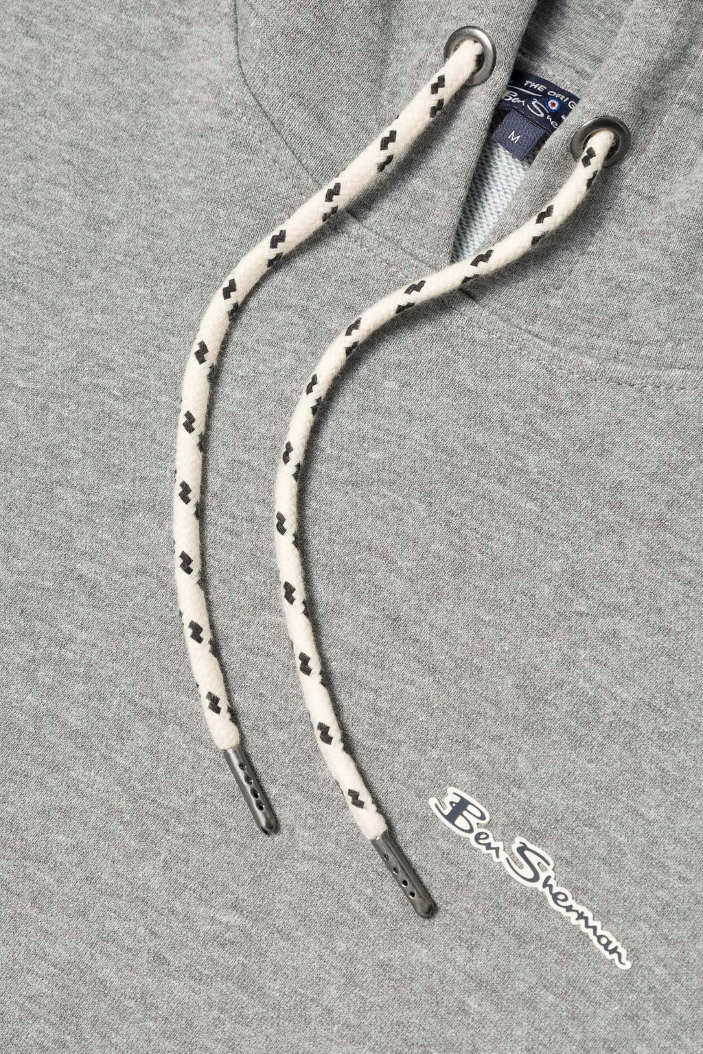 Ben Sherman Szara Bluza Męska z Kapturem Przez Głowę 0073172S Steel r. S
