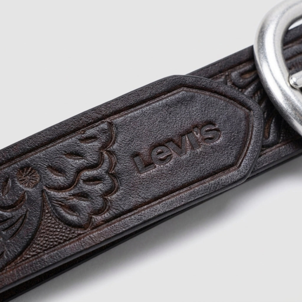 Pasek Damski Levi's 000IH Skórzany Brązowy Elegancki