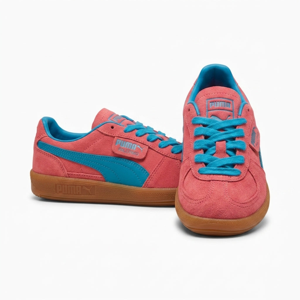Buty Sportowe Damskie Puma Palermo Różowe Niebieski Zamsz