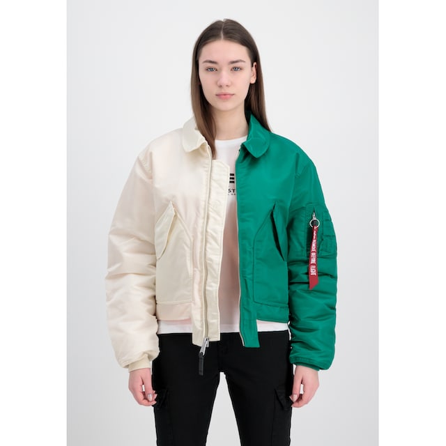 Alpha Industries Zielona Kurtk Dmsk Bomberka z Kieszeniami Oversize r.M