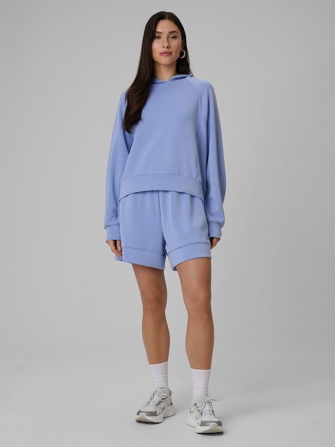 Bluza damska 4F F2183 dresowa z kapturem granatowa regular