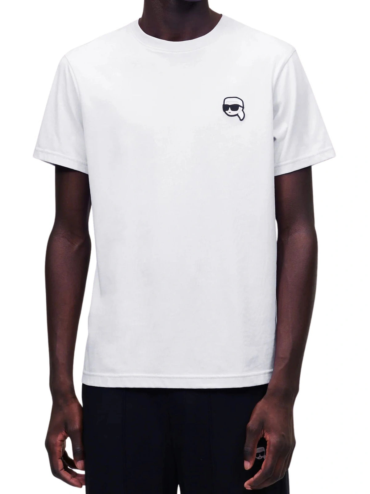 T-shirt Męski Karl Lagerfeld A2M17127 BIAŁY Icon Logo