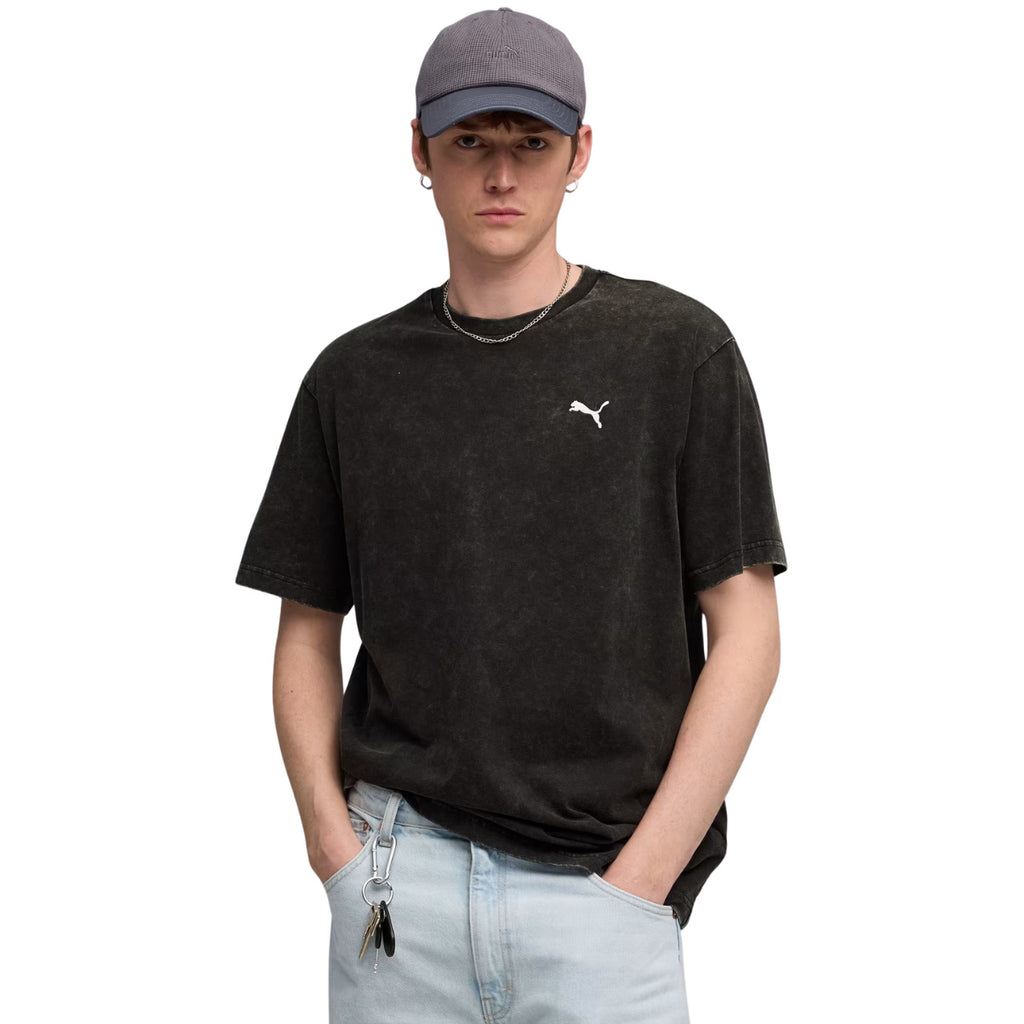 Koszulka Męska Puma Ess Elevated Relaxed Wash Tee Czarna 688048 01