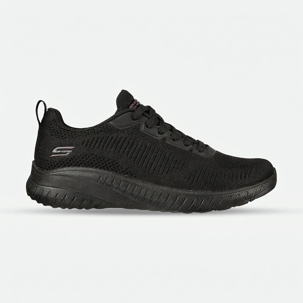 Sneakersy Damskie Skechers Bobs Squad Chaos Face Off Szerokie Czarne
