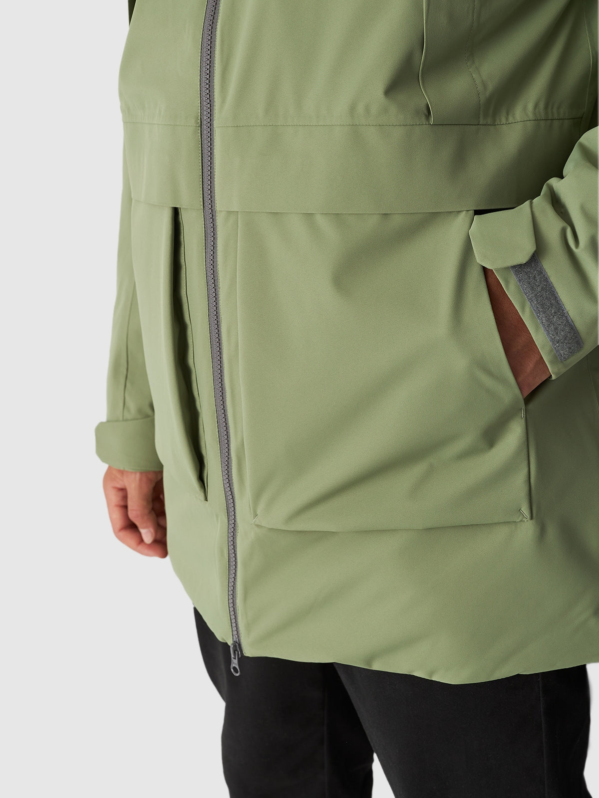 Kurtka Męska 4F M563 Zimowa Długa Regular Khaki Przejściowa