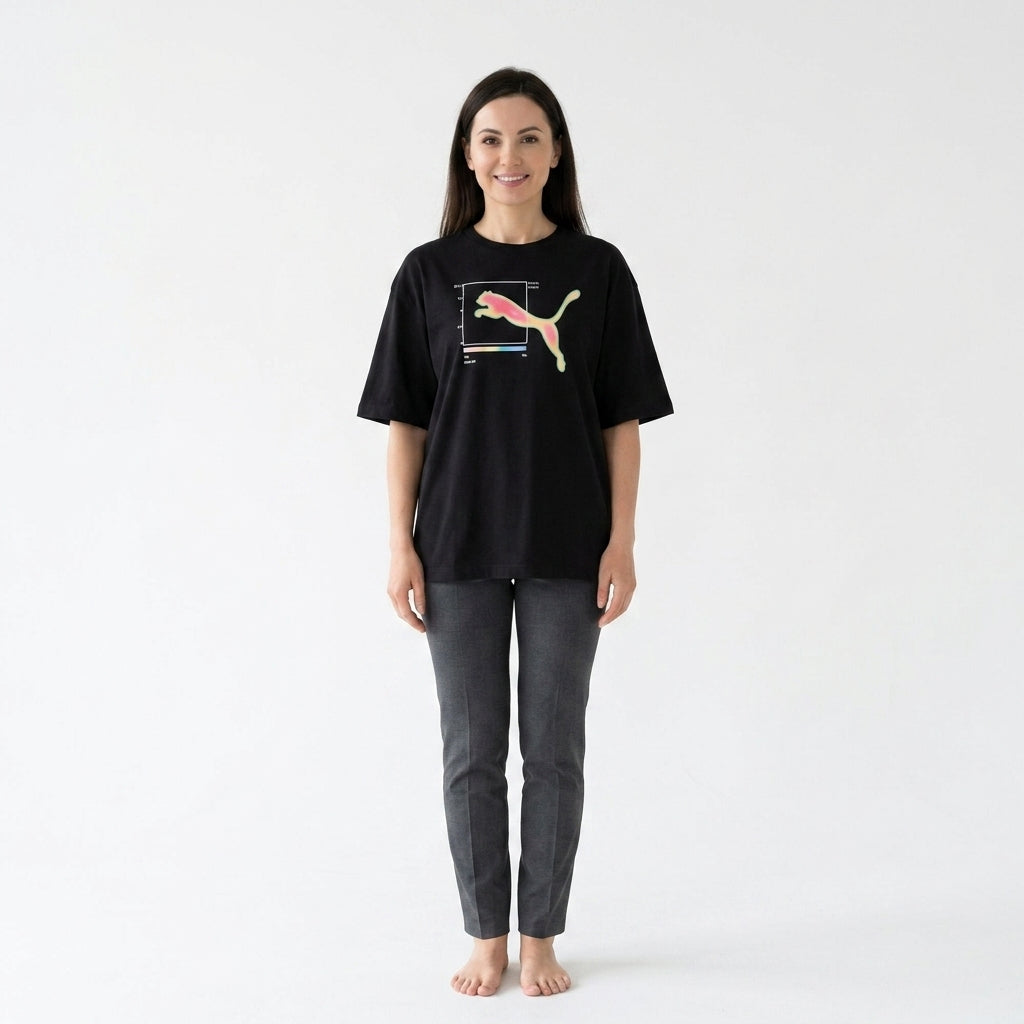 Koszulka Męska PUMA Graphics Back Czarna Krótki Rękaw