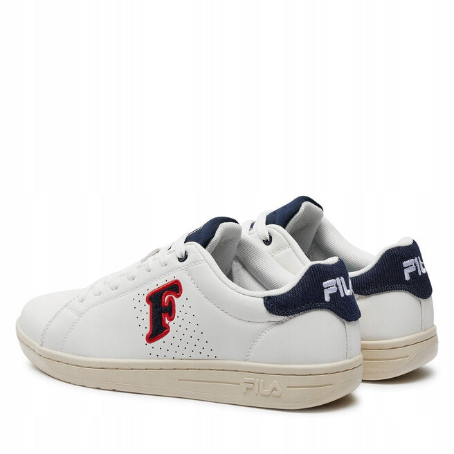 Fila Białe Skórzane Buty Męskie Sportowe Sneakersy Tenisówki Crosscourt r45