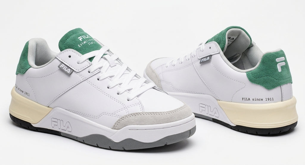 Buty Męskie Fila Avenida Sportowe Białe Z Zielonymi Detalami