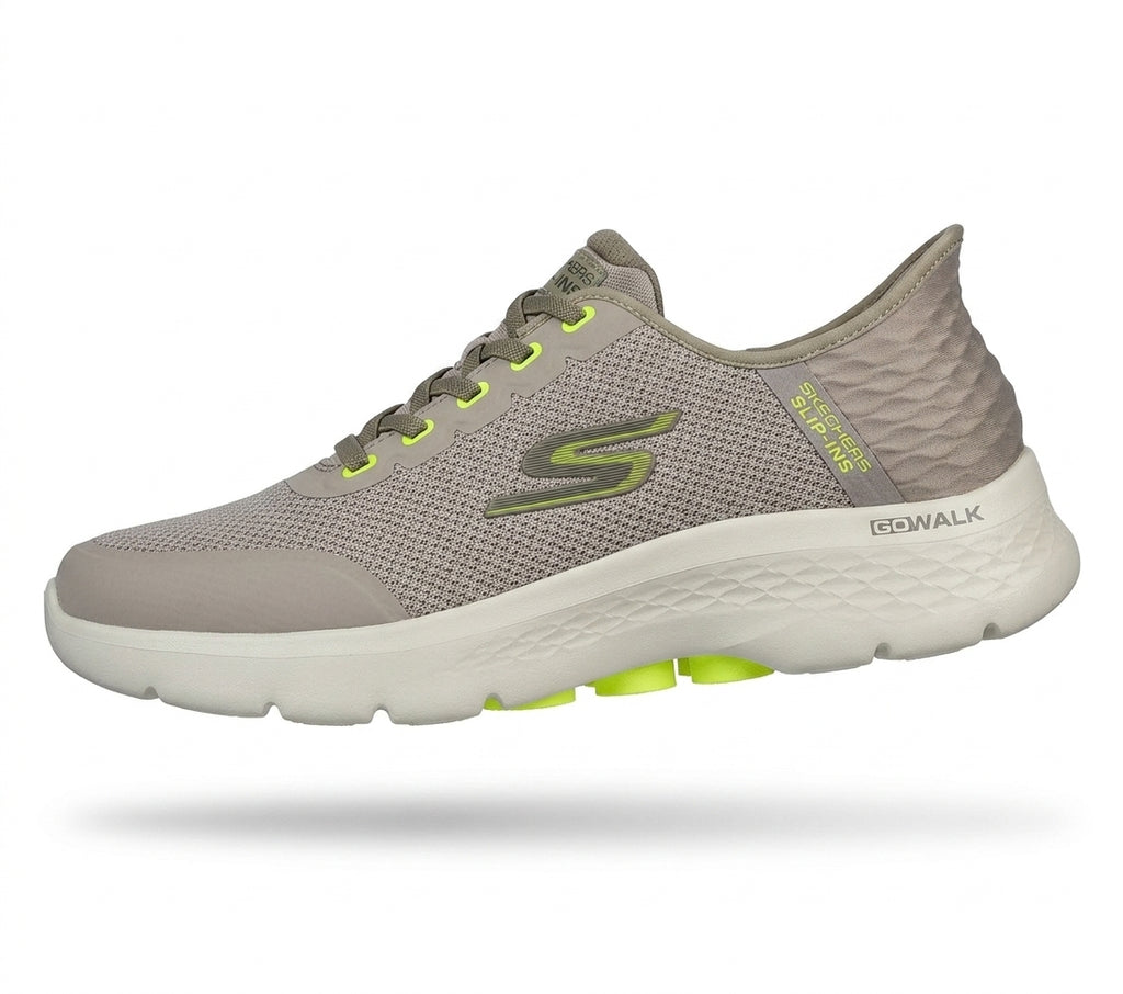 Buty Męskie Skechers Slip-ins GO Walk Flex Netro Szare Wsuwane