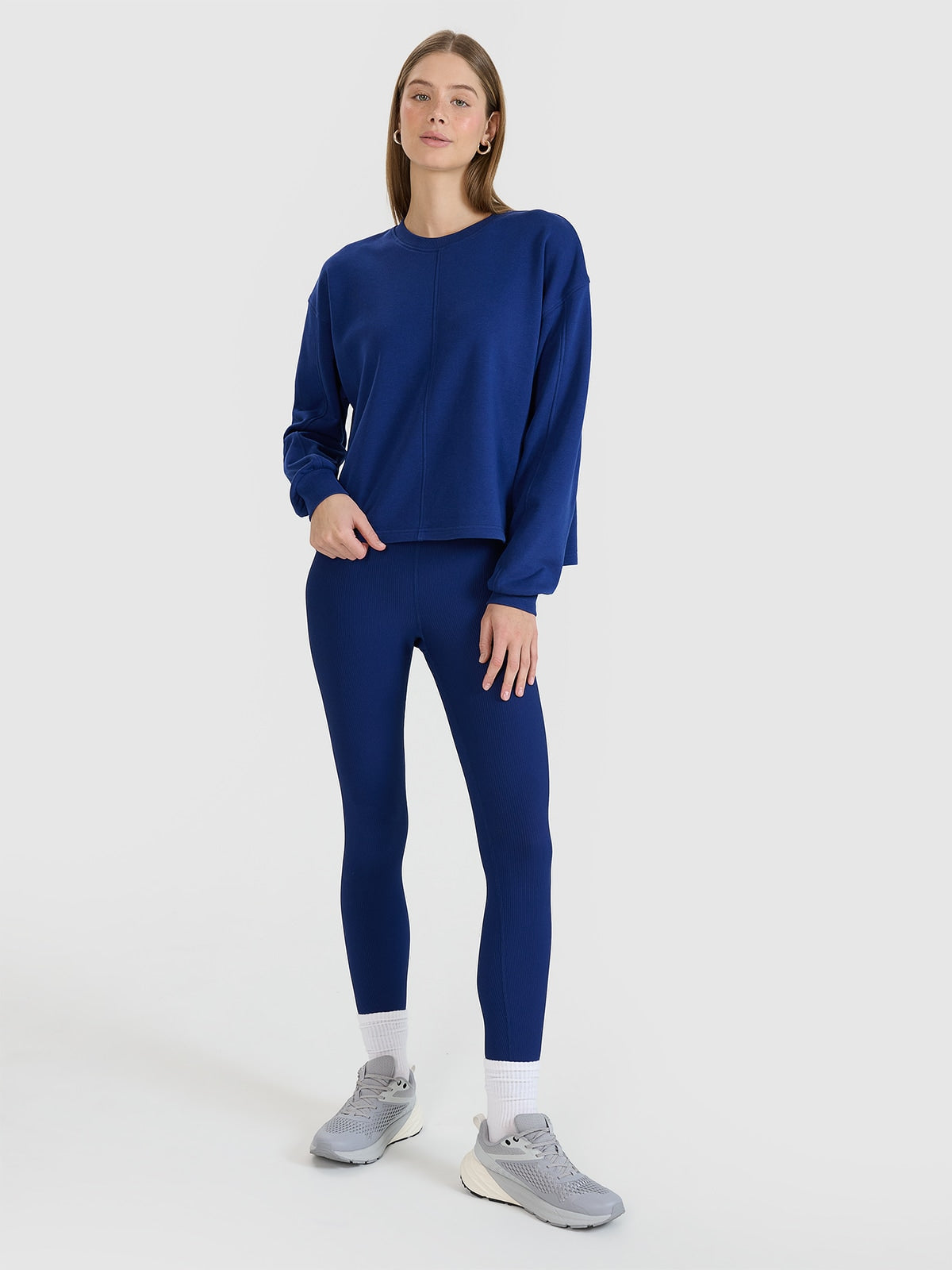 Bluza Damska 4F 4FWSS25TSWSF1543 Sportowa Niebieska Oversize