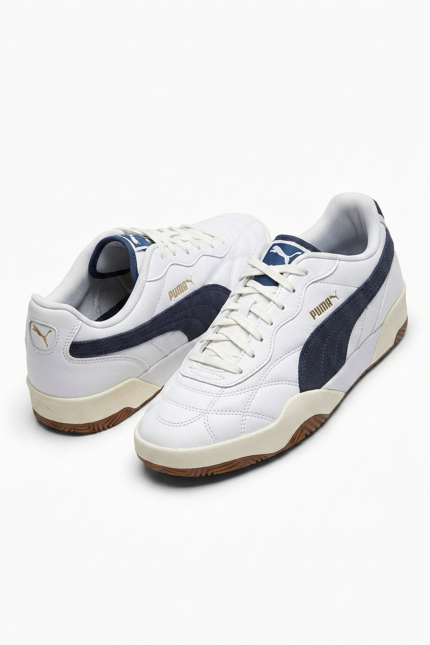 Buty Męskie Puma Tifosi Białe Czarne Skórzane Sneakersy