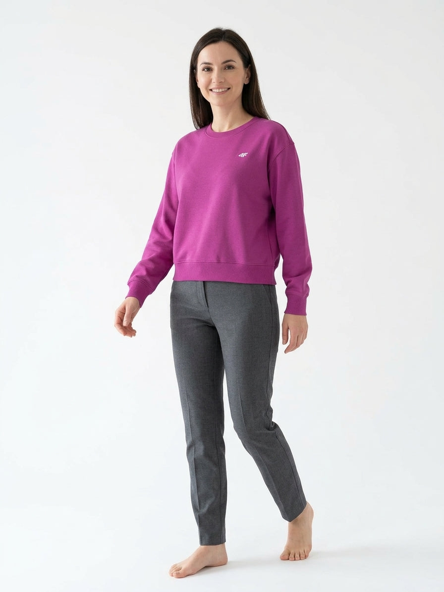 Bluza Damska 4F F2672 Sportowa Okrągły Dekolt Różowa