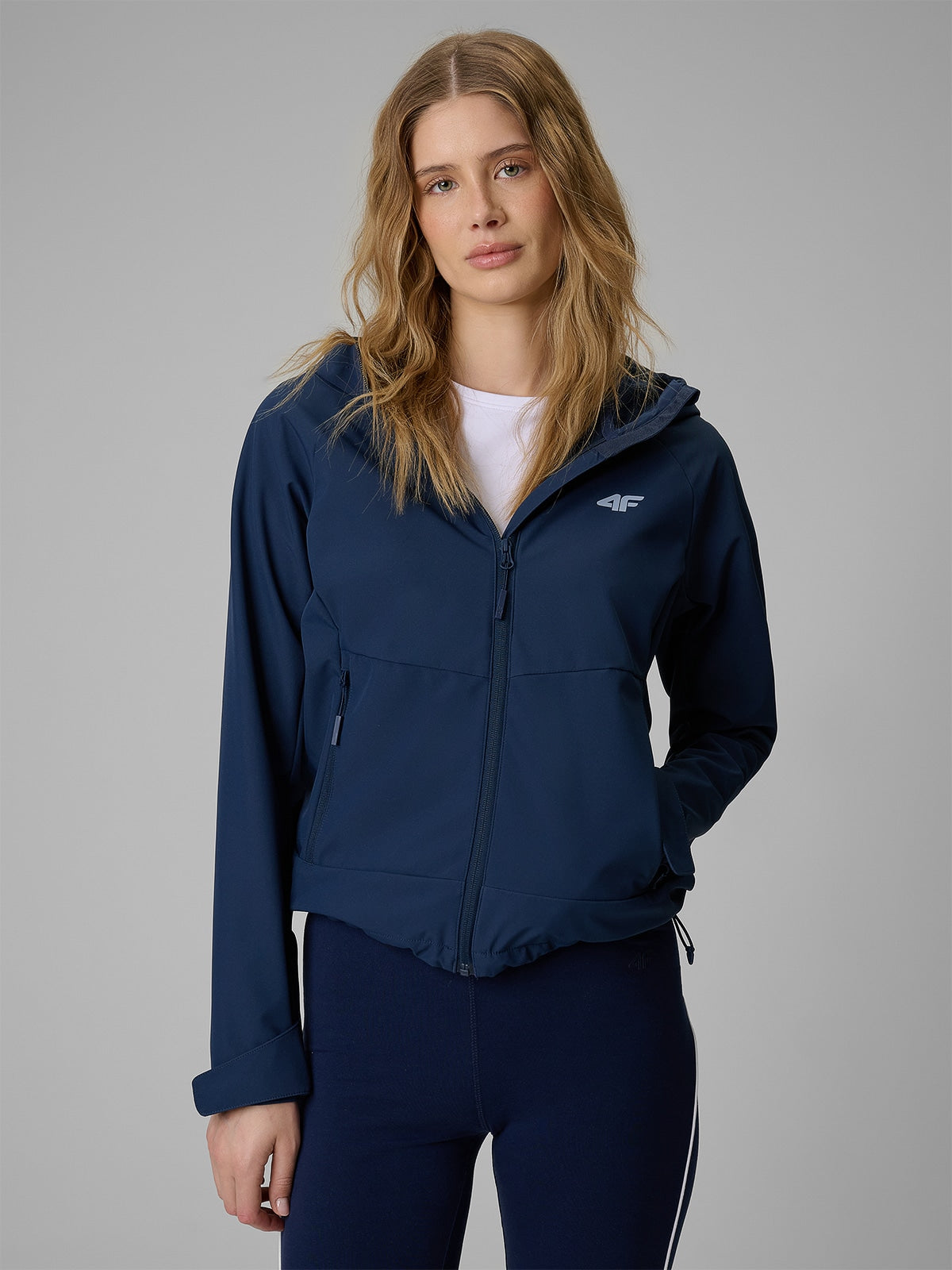 Kurtka Damska 4F F546 Softshell Granatowa Długi Rękaw Membrana