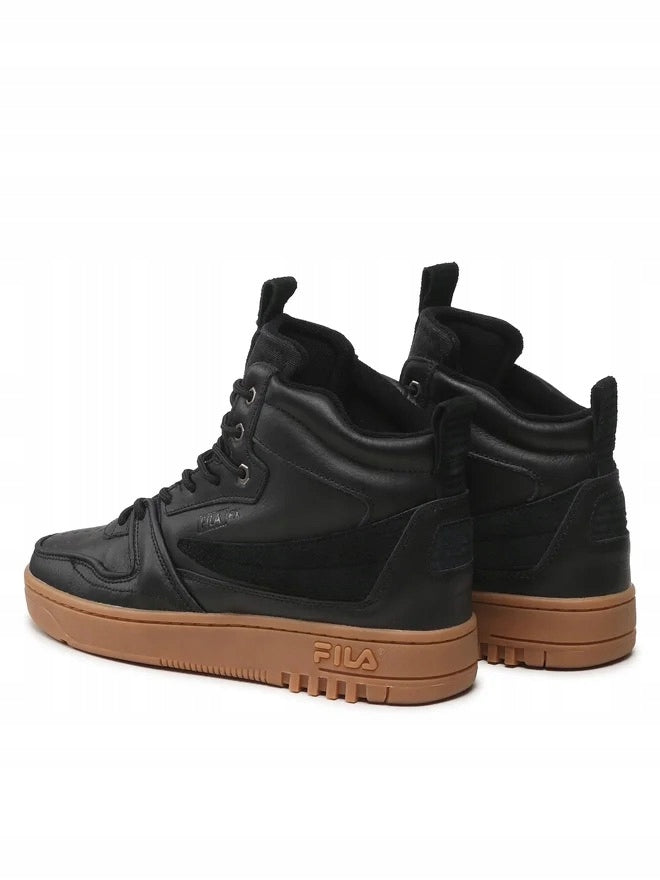 FILA Skórzane Czarne Buty Męskie Sportowe Sneakersy Wysokie Fxventuno