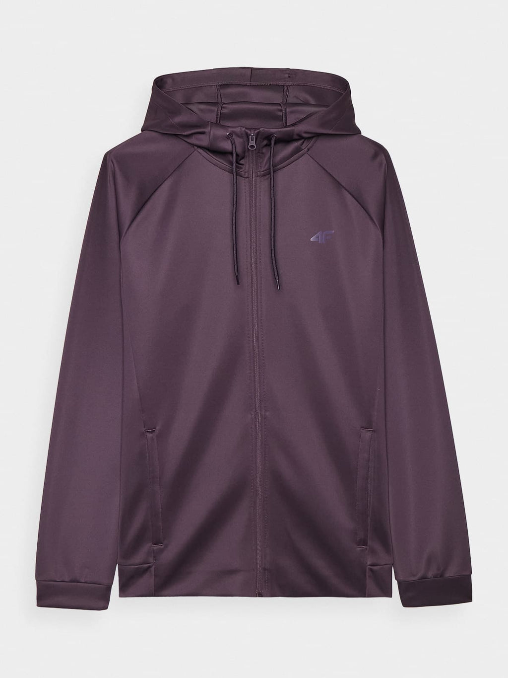 4F Fioletowa Bluza Sportowa Męska Rozpinana z Kapturem Treningowa Regular
