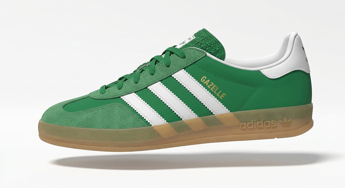 Buty Damskie Adidas Gazelle Indoor Sportowe Zielone Zamsz