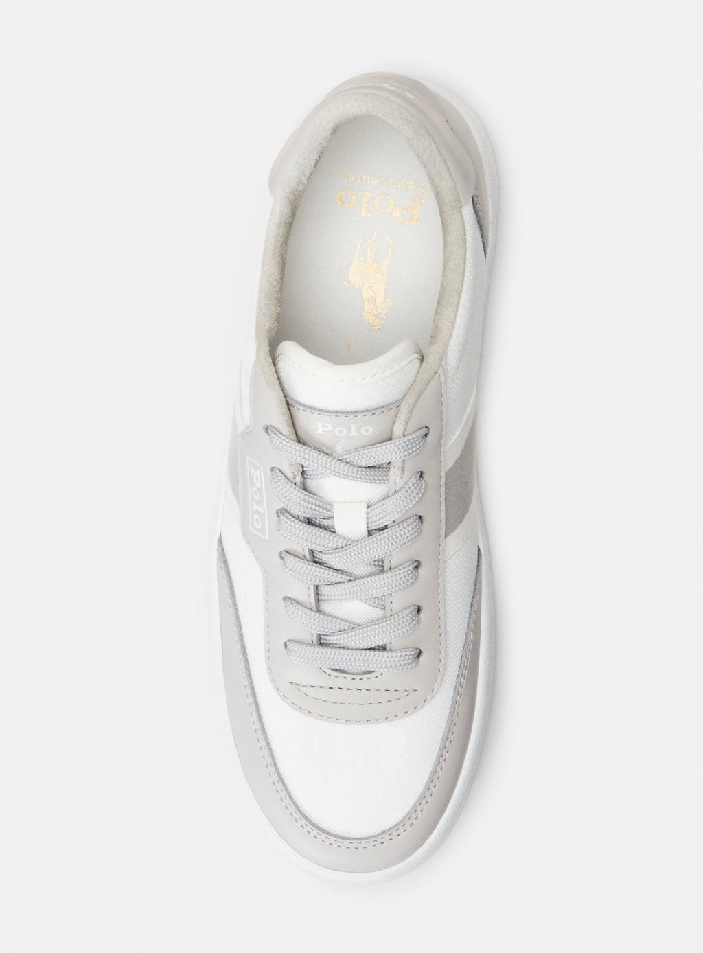 Polo Ralph Lauren Szare Buty Damskie Sportowe Sneakersy Trampki Court