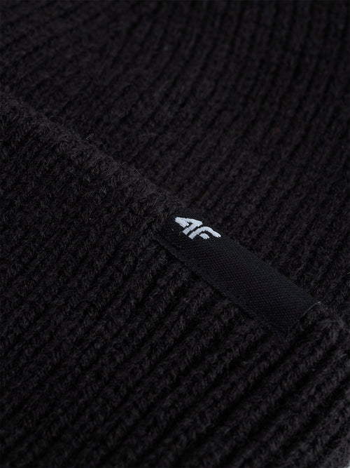 4F Czarna Czapka Zimowa Unisex One Size Ciepła Wełna Beanie Uniwersalna